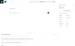 Page screenshot: Add Page ‹ Test site — WordPress