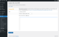 Page screenshot: Tools → Custom PHP