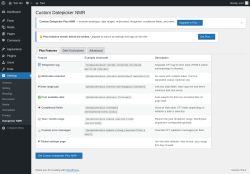 Page screenshot: Settings &rarr; Datepicker NMR