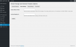 Page screenshot: Email Options &rarr; Extra Settings