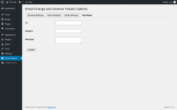 Page screenshot: Email Options &rarr; Test Email
