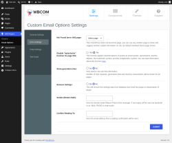Page screenshot: WB Plugins &rarr; Extra Settings