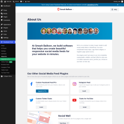 Page screenshot: Facebook Feed &rarr; About Us