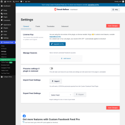 Page screenshot: Facebook Feed &rarr; Settings 