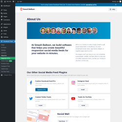 Page screenshot: Facebook Feed &rarr; About Us