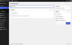 Page screenshot: Map For RE &rarr; Add New Item