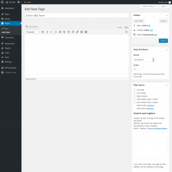 Page screenshot: Add New Page ‹ Test site — WordPress