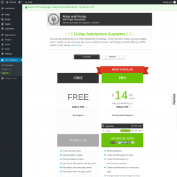 Page screenshot: WP Templates → Upgrade  ➤