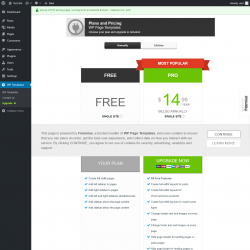Page screenshot: WP Templates → Upgrade  ➤