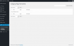 Page screenshot: Custom Permalinks &rarr; Category Permalinks