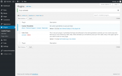 Page screenshot: Plugins &lsaquo; Test site &mdash; WordPress