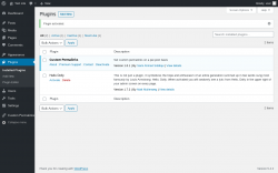 Page screenshot: Plugins &lsaquo; Test site &mdash; WordPress
