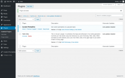 Page screenshot: Plugins &lsaquo; Test site &mdash; WordPress