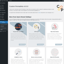 Page screenshot: Custom Permalinks → About