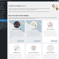 Page screenshot: Custom Permalinks → About