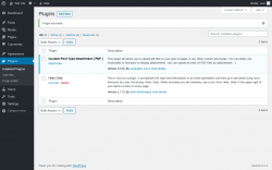 Page screenshot: Plugins ‹ Test site — WordPress