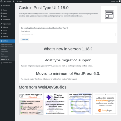Page screenshot: CPT UI → About CPT UI