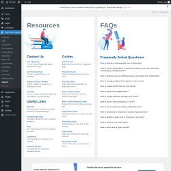 Page screenshot: RegistrationMagic → Support