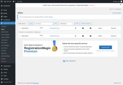 Page screenshot: RegistrationMagic → Inbox  