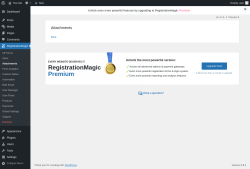 Page screenshot: RegistrationMagic → Attachments