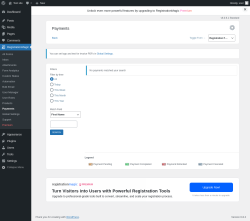 Page screenshot: RegistrationMagic → Payments