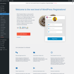 Page screenshot: RegistrationMagic → Premium