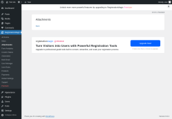 Page screenshot: RegistrationMagic → Attachments