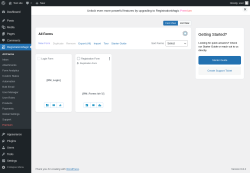 Page screenshot: Forms ‹ Test site — WordPress