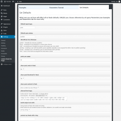 Page screenshot: Settings  &rarr; Custom Simple Rss Plugin