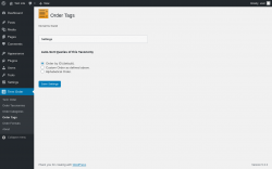 Page screenshot: Term Order → Order Tags