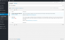 Page screenshot: Plugins ‹ Test site — WordPress