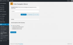Page screenshot: Term Order → Order Navigation Menus