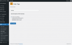 Page screenshot: Term Order → Order Tags