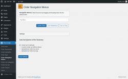 Page screenshot: Term Order → Order Navigation Menus