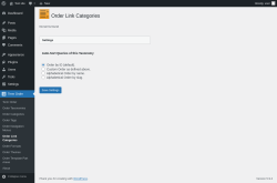 Page screenshot: Term Order → Order Link Categories