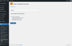 Page screenshot: Term Order → Order Template Part Areas