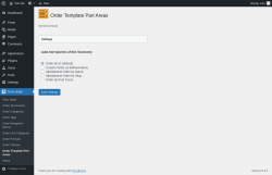 Page screenshot: Term Order → Order Template Part Areas