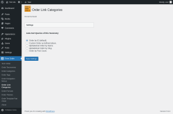 Page screenshot: Term Order → Order Link Categories