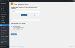 Page screenshot: Term Order → Order Navigation Menus