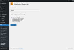 Page screenshot: Term Order → Order Pattern Categories
