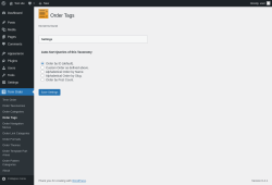 Page screenshot: Term Order → Order Tags