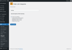 Page screenshot: Term Order → Order Link Categories