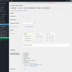 Page screenshot: Twitter Feeds &rarr; 2. Customize