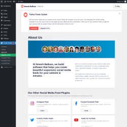 Page screenshot: Twitter Feeds 1 &rarr; About Us
