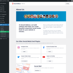 Page screenshot: Twitter Feeds &rarr; About Us