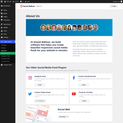 Page screenshot: Twitter Feeds &rarr; About Us