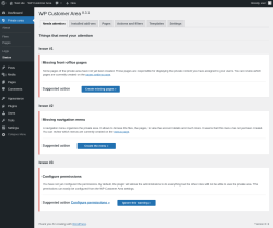 Page screenshot: Private area → Status