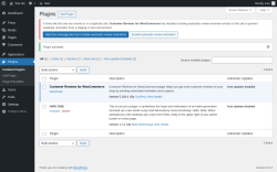 Page screenshot: Plugins &lsaquo; Test site &mdash; WordPress