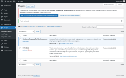 Page screenshot: Plugins ‹ Test site — WordPress