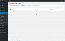 Page screenshot: Customify Sites &lsaquo; Test site &mdash; WordPress